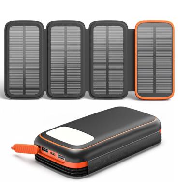 China OEM 12V Portable Solar Panel Solar Powerbank Charger 27000mAh for sale