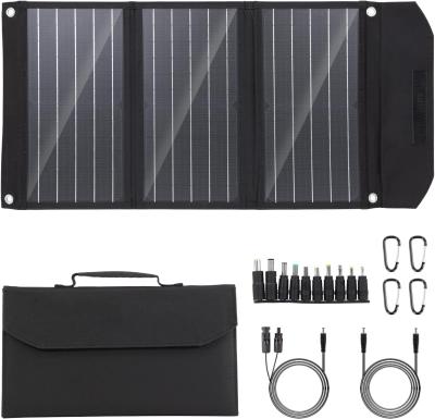 China Kit de cargador de paneles solares portátiles plegables de 30W para acampar al aire libre en venta