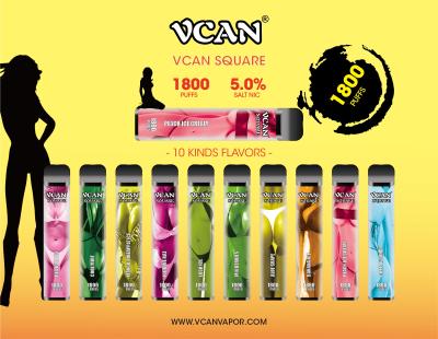 China Vcan Quare 1800 Puffs Sexy Style Disposable Vape 1000 Mah 6ml Pod 5% Nicotine Vape Pen for sale