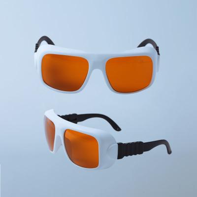 China 2 Line YAG And Ktp Laser Safety Glasses Typical 532nm 1064nm With White Frame 52 for sale