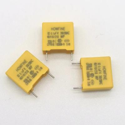 China Resistência-capacitorce, tamanho pequeno do capacitor 0.1uF/275V/310V da tensão da redução à venda
