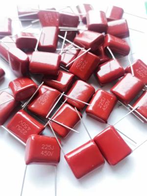 China Practical Red 1uf 400v Polyester Capacitor , Anti Interference Poly Film Capacitor for sale