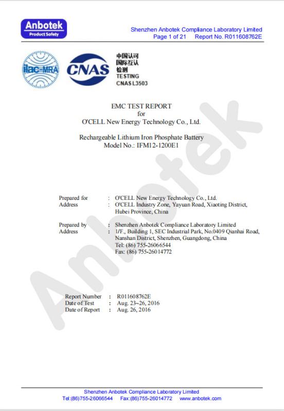 CNAS - Shenzhen O'CELL Technology Co.,Ltd