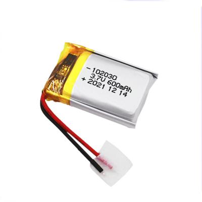 China Small Polymer Lipo Lithium Battery 102030 3.7 V 600mAh for sale