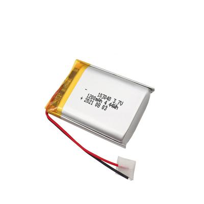 China 3.7 V 1200mAh Lithium Polymer Small Lipo Battery Cells 103040 for sale