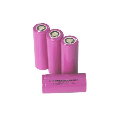 China 26650 LiFePO4 Power Battery High Rate 3.2V 3.4Ah Cylinder Lithium Ion Battery for sale