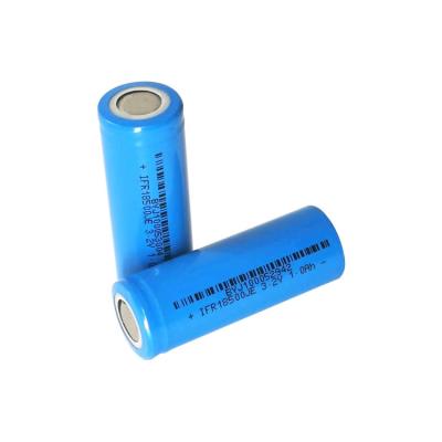 China Bateria de íon de lítio cilíndrica LiFePo4 1000mAh 18500 Grau AAA Célula recarregável à venda