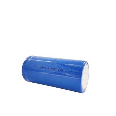 China Lithium Ion 32700 LiFePo4 6Ah 3.2 V 6000mAh Battery Cell Li Ion Rechargeable for sale