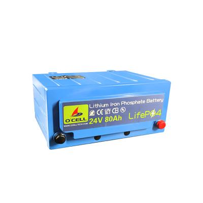China 24V80Ah LiFePO4 Batería de fosfato de hierro de litio 24V 80Ah Batería de almacenamiento de energía en venta