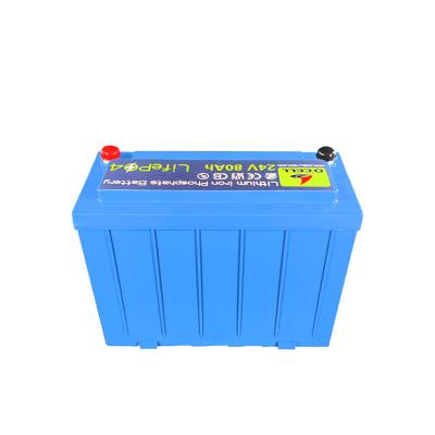 China Lithium Ion 80ah 24v Lifepo4 Battery Pack 80% DOD for sale