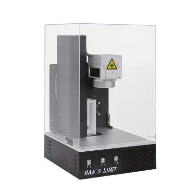 China ISO Faserlasermarkierungsmaschine 0,4 mm Gravurtiefe Desktop-Lasermarker zu verkaufen