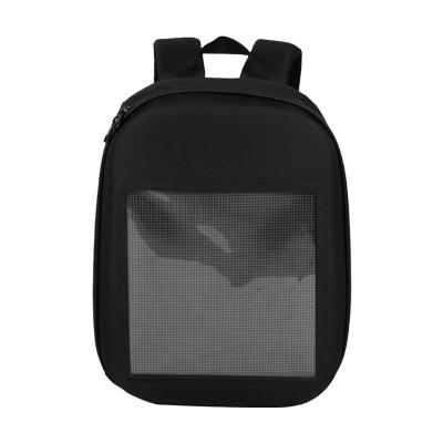 China With USB 2020 New Design Waterproof Smart Backpack Bag Fashion Unisex Screen Display LED Backpack For Advertising for sale