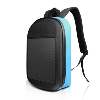China With USB 2020 New Design Waterproof School Backpack Fashion Unisex Screen Show LED Light Backpack Bags for sale