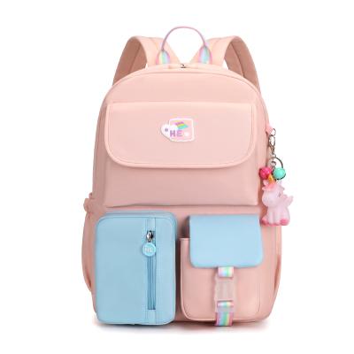 China Fashion beautiful schoolgirls design young girls schoolbag high quality nylon backpack large capacity for sale