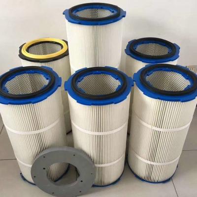 China Pleated Industrial HEPA Filter Cartridge Dust Collector ISO 9001 for sale