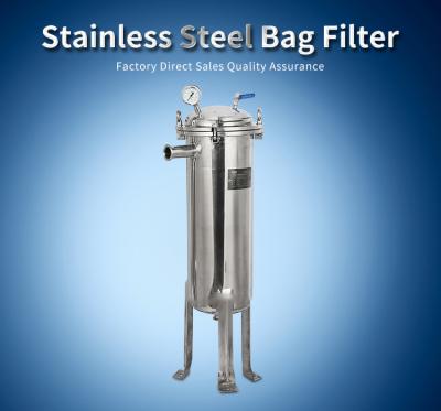 China SS304 / 316L Stainless Steel Bag Filter Housing Custom Made Order for sale