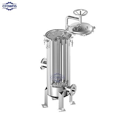 China Crowns supplier ss316 ss304 stainless steel multi cartridge filter housing / 5 micro cartridge water filter housing for sale