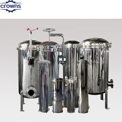 China Crowns supplier filter bag type stainless steel high efficiency pre filtration oil filter with housing for edible oil for sale