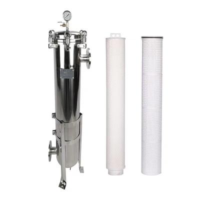 China 30 Inch Large Flow Rate Distilled Alcohol Filter Stainless Steel Cartridge Filter Housing For Beer Wine Filtration Equip à venda