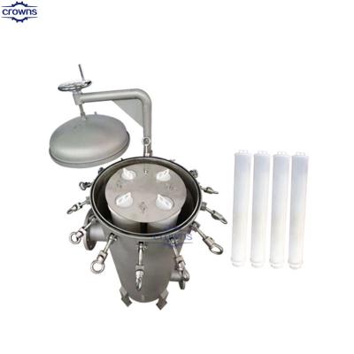 China Sanitary grade 30 inch beer wine oil water filter housing 10'' stainless steel water single/multi cartridge filter for sale