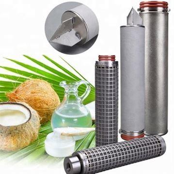 China Filtro líquido de metais de qualidade alimentar Cartucho de filtro de pó de aço inoxidável para equipamento de destilação de álcool Filtro de álcool à venda