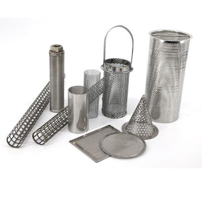 China support size customization Stainless Steel Basket Filter perforated filter basket Stainless Steel Filter Cartridge en venta