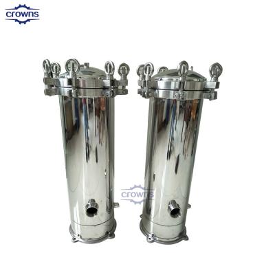 China SS 304 Cartridge Filter Housing for Water Treatment with 5 micron pp filter cartridge en venta