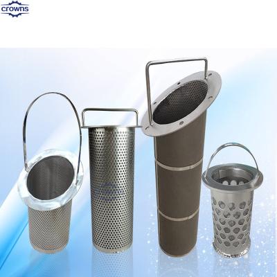 China Micron Porous Wedge Wire Mesh Sintered Screen Pipe Cylinder Cartridge Filter en venta