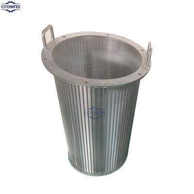 Chine high quality 304stainless steel filter wire mesh wedge wire slotted screen basket and pressure screen basket à vendre