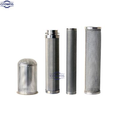 China Free Sample Stainless Steel Punch Filter Tube Punched Round Hole Metal Filter Micro Screen Mesh Filter for sale