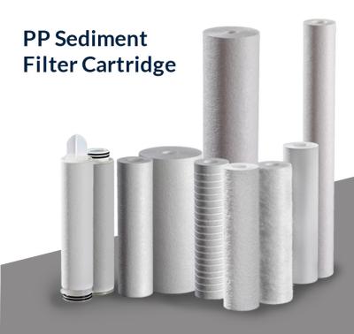 China Spun Filter PP Sediment 5 10 Micron Filter Cartridge Industrial Reverse Osmosis Water Filtration System for sale