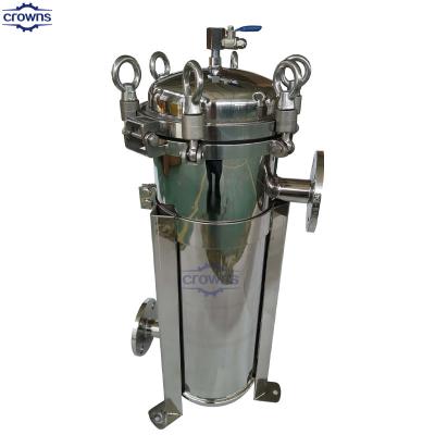 China Industrial Filtration Filter Stainless Steel 304 Bag Water Filtration Housing Filter For Chemical Food Industry Juice for sale