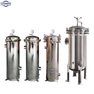 China Stainless steel 304 Single Bag Filter Housing Chemical Polymer cartridge Filter Machine Potion Filtration Multibag filte for sale