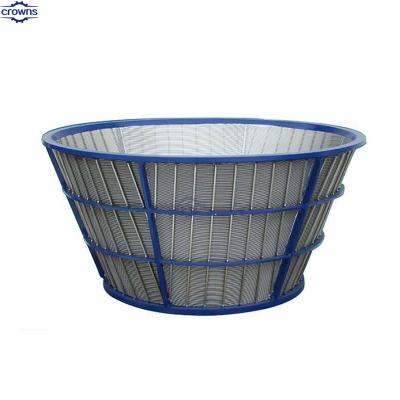 China Stainless Steel Johnson v wedge wire basket centrifuge for Industry for sale