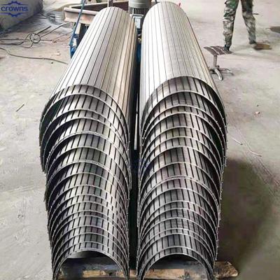 China SS316 50 micrones 75 micrones 120 ángulos de cuña de filtro de filtro para la producción de almidón de maíz en venta