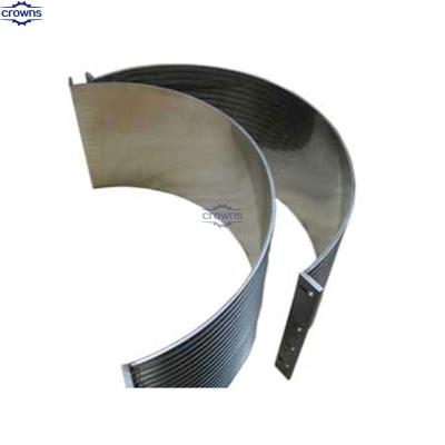 China SS 304 0.05MM Slot 0.76*1.5mm wedge wire sieve bend for Sugar Industry, Starch Industry for sale