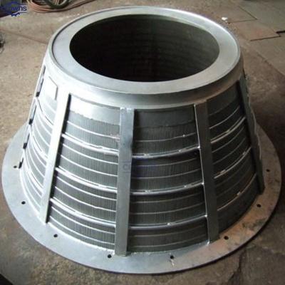 China Stainless Steel Wedge Wire Mesh Johnson Filter Screen Centrifuge Basket For Industry Vibrating for sale