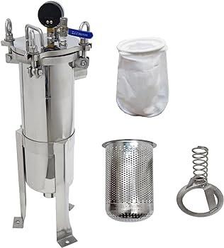 China Stainless Steel Bag Filter Water Treatment Food Well Water Tap Water Filtration Equipment for sale