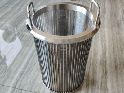 China Filtration Wedge Wire Screen with 0.25mm-2.5mm Wire Diameter and Welded End Connection for sale