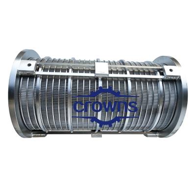 China Stainless Steel Separator Wedge Wire Drum Filter For Pig Dung Filtration for sale