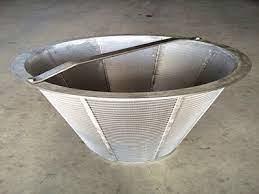 China Customized Triangle Wedge Wire Centrifugal Partition Basket For Industrial Filtration for sale