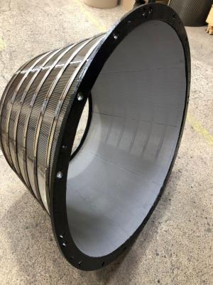 China Customized Centrifuge Basket with 150mm Width and 2*4mm Profile Wire for sale
