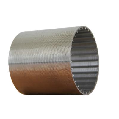 China Custom Johnson pipe Wedge Wire Wrapped Screen Steel Drum Filter Tube for Fish Pond Supplier for sale