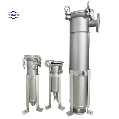 China 316L Stainless Steel Bag Filter Housing For Rap/Sunflower Seed Oil Liquids Pre Filtration Equipment for sale