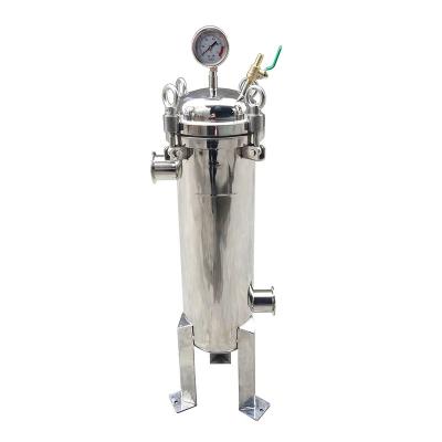 China High Efficiency Stainless Steel #2 Single Bag Filter Housing For Water Beer Wine Edible Oil Syrup Filtration for sale