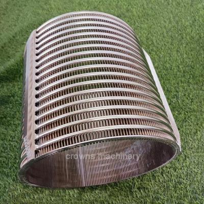 China 0.2mm Gap Welded Wedge Wire Screen Sieve Pipe Bend Screen Johnson Well Filter for sale