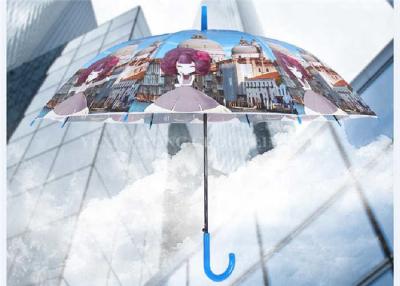 Chine La poignée en plastique badine le parapluie automatique, parapluie personnalisé de plastique d'enfants à vendre