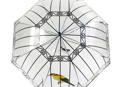 China O punho longo feito sob encomenda transparente da gaiola de pássaro do guarda-chuva da chuva de Apollo engrossou o ponto de entrada à venda