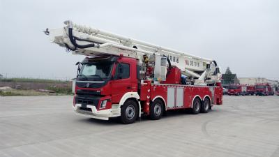 China Volvo Chassis 6x6 Drive 70 Meter Aerial Ladder Fire Truck With Rescue Platform for sale
