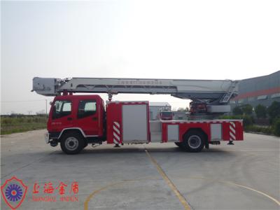 China 30m Working Height Commercial Aerial Ladder Fire Truck With Two Row Cab 6 Seats for sale